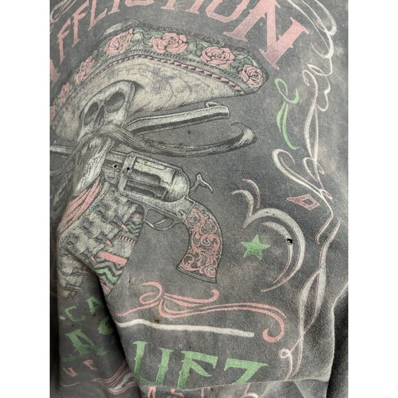 Affliction MMA UFC Cain Velasquez Distressed Mexico 2XL UFC 188 Walkout T-Shirt - Picture 6 of 16